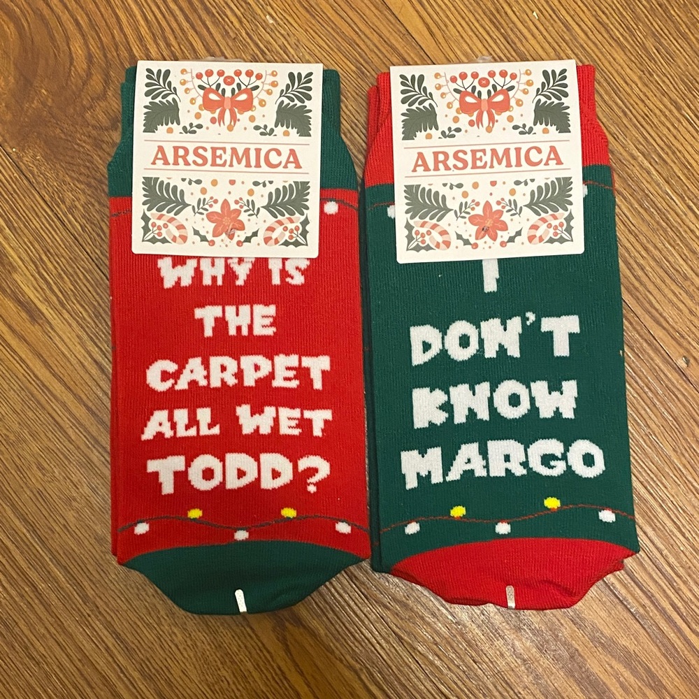 NWT National Lampoon’s Christmas Vacation Socks — Red and Green
